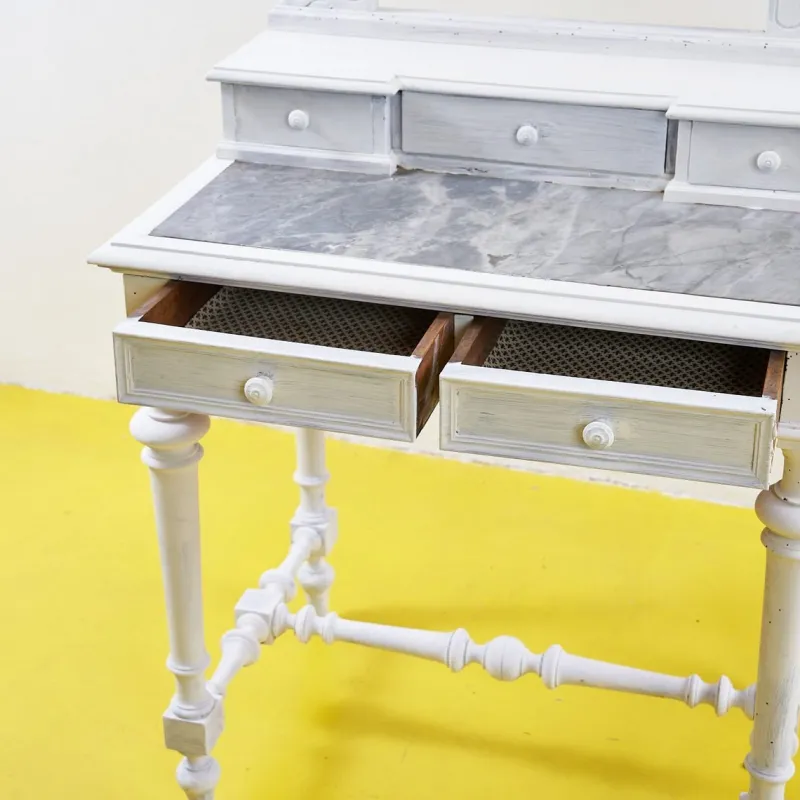 Pamono Make-Up Cabinet with Mirror and Marble, 1900s> Dressing Tables