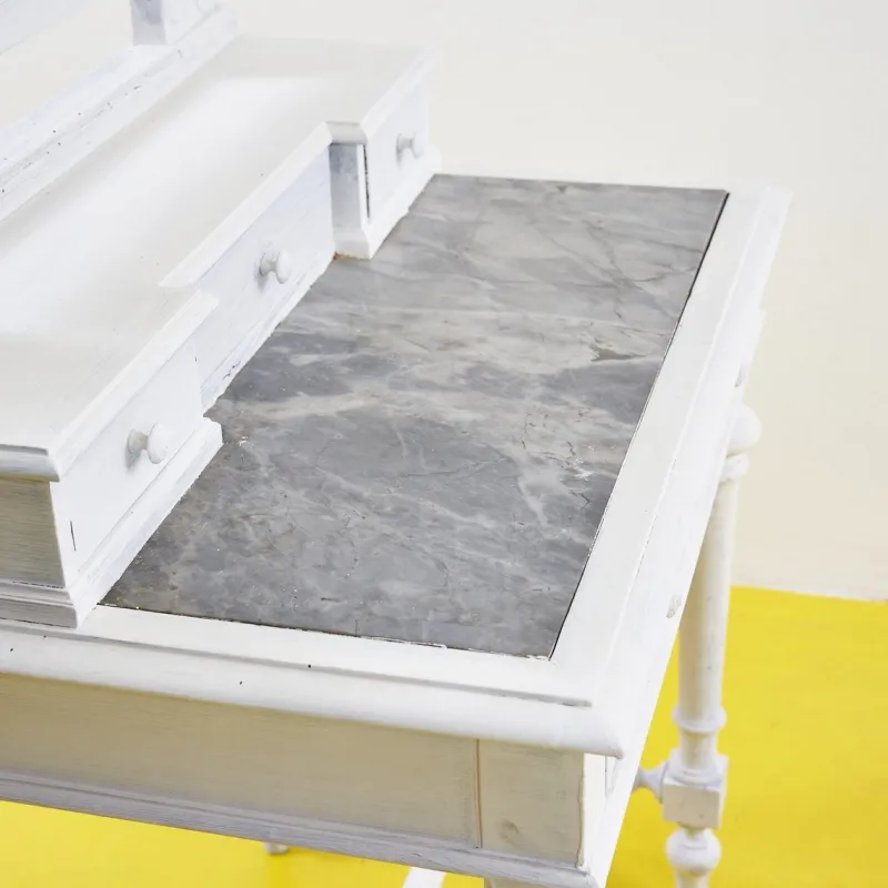 Pamono Make-Up Cabinet with Mirror and Marble, 1900s> Dressing Tables