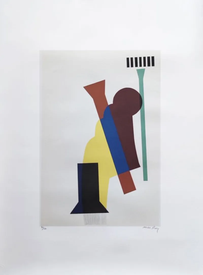 Hot Pamono Man Ray, Concrete Mixer, 1970s, Limited Edition Lithograph