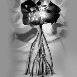 Pamono Mangrovia EM Floor Lamp in Galvanized Gold Aluminum by Barberini & Gunnell><noscript><img width=