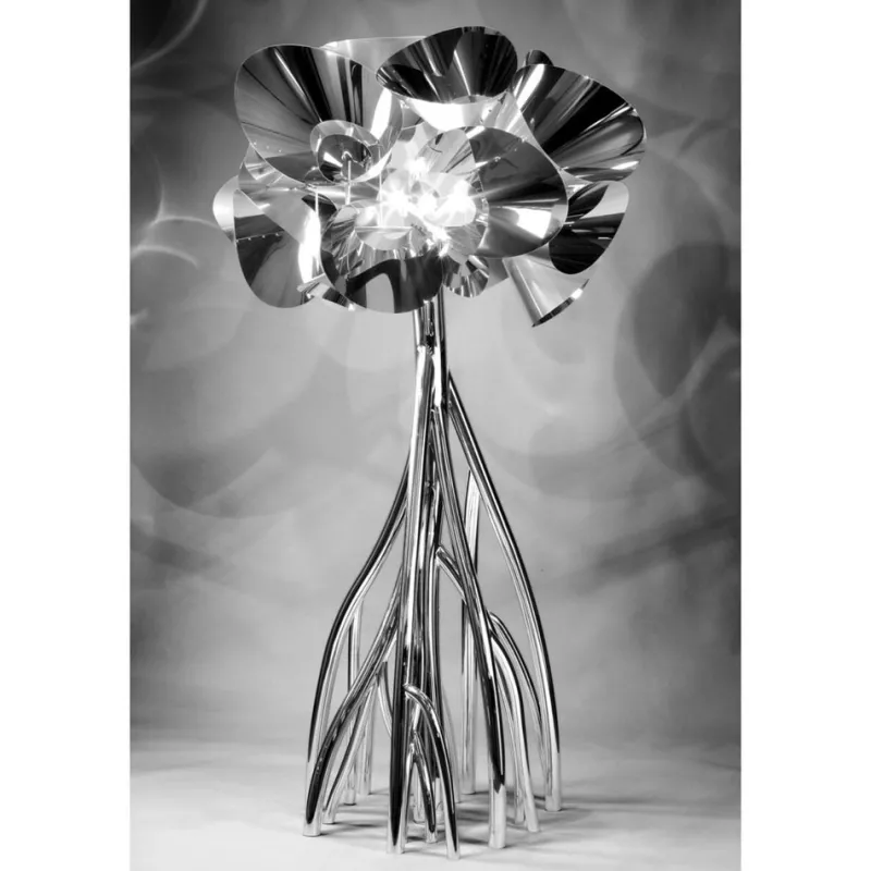 Pamono Mangrovia EM Floor Lamp in Galvanized Gold Aluminum by Barberini & Gunnell> Floor Lamps|Floor Lamps
