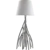 Best Pamono Mangrovia Floor Lamp in Polished Stainless Steel and Linen by Barberini & Gunnell