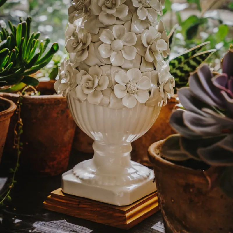 Online Pamono Manises Flora Blanco Lamp by Can Betelgeuse Studio