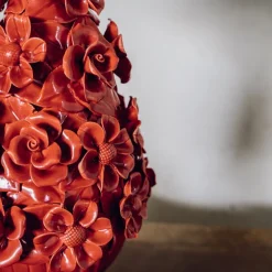 Clearance Pamono Manises Flora Rojo Bermellón Lamp by Can Betelgeuse Studio