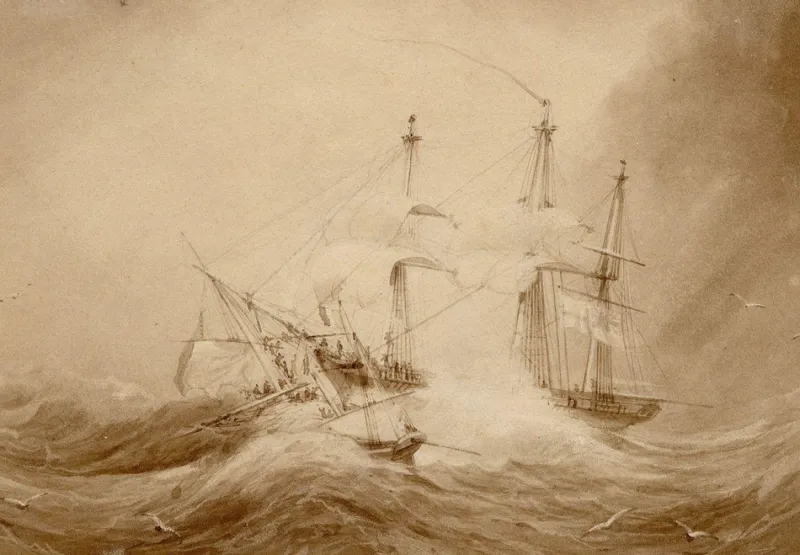 Pamono Manner of George Chambers Snr OWS, Shipwreck, Early 19th Century, Watercolour