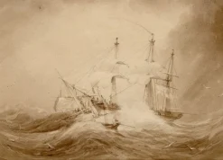 Pamono Manner of George Chambers Snr OWS, Shipwreck, Early 19th Century, Watercolour