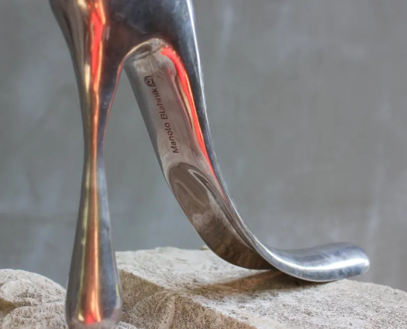 Clearance Pamono Manolo Blahnik Shoe Horn in Cast Aluminum, 2000s
