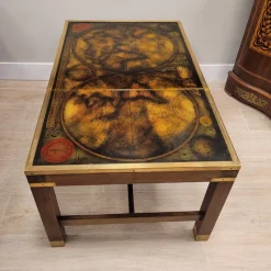 Pamono Map Coffee Table from Maison Jansen, France, 1970s><noscript><img width=