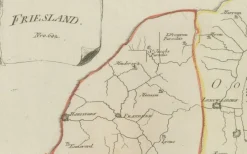 Pamono Map of Friesland Province by Von Reilly, 1791><noscript><img width=