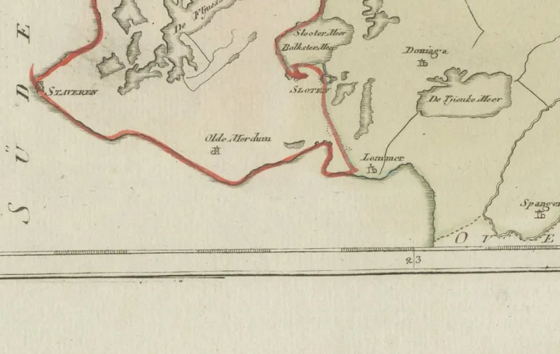 Pamono Map of Friesland Province by Von Reilly, 1791> Wall Decor