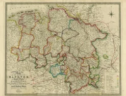 Discount Pamono Map of Northern Germany, 1854