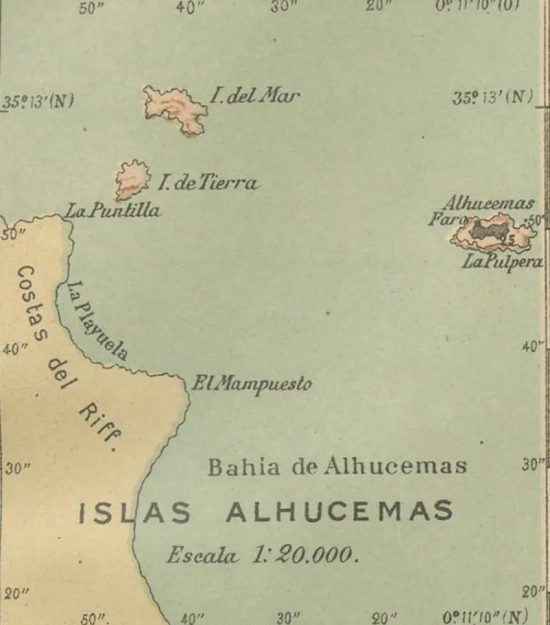Pamono Map of Spanish Possessions in North Africa, 1903> Wall Decor