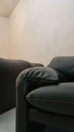 Sale Pamono Maralunga Sofa and Armchairs by Vico Magistretti for Cassina, 1973, Set of 3