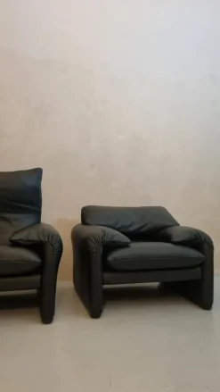 Sale Pamono Maralunga Sofa and Armchairs by Vico Magistretti for Cassina, 1973, Set of 3