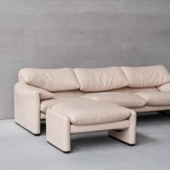 Pamono Maralunga Sofas and Armchairs by Vico Magisretti for Cassina, 1990s, Set of 5> Living Room Sets