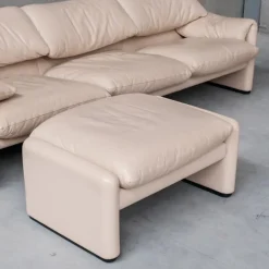 Pamono Maralunga Sofas and Armchairs by Vico Magisretti for Cassina, 1990s, Set of 5><noscript><img width=