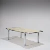 Pamono Marble and Tubular Metal Coffee Table, 1970s> Coffee & Side Tables
