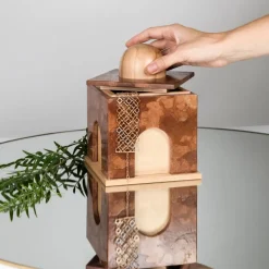New Pamono Marble and Wood Quba Box by Gabriele D'angelo for Kimano