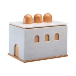 New Pamono Marble and Wood Quba Box by Gabriele D'angelo for Kimano
