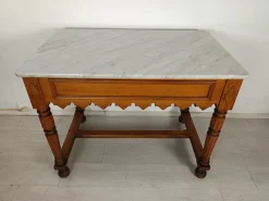 Pamono Marble Butchers Table, 1890s> Worktables & Workbenches