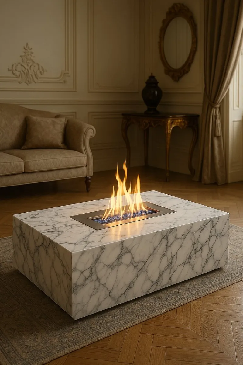 Pamono Marble Coffee Table in Arabescato by Andrea Grasso> Tables|Coffee & Side Tables