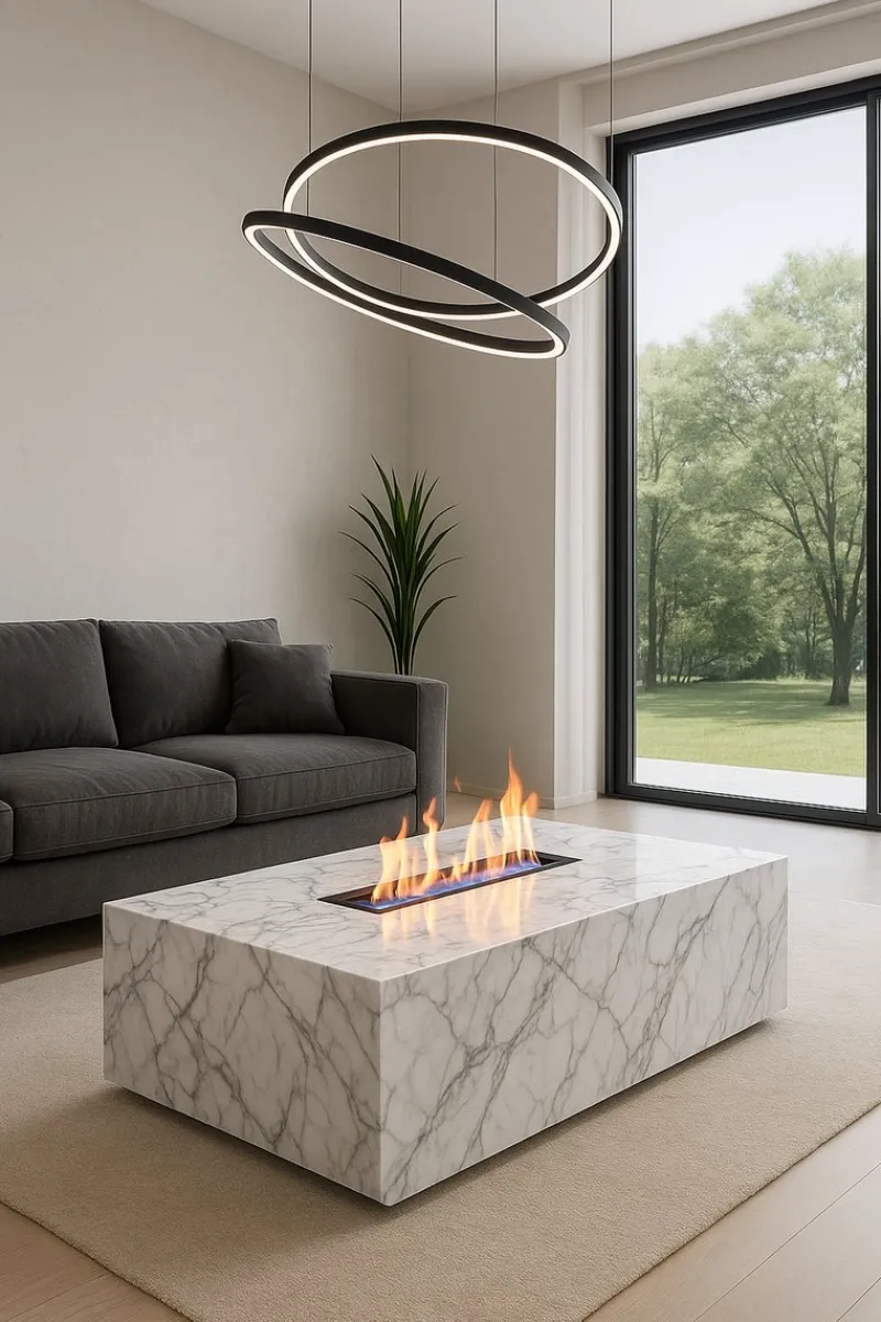 Pamono Marble Coffee Table in Arabescato by Andrea Grasso> Tables|Coffee & Side Tables
