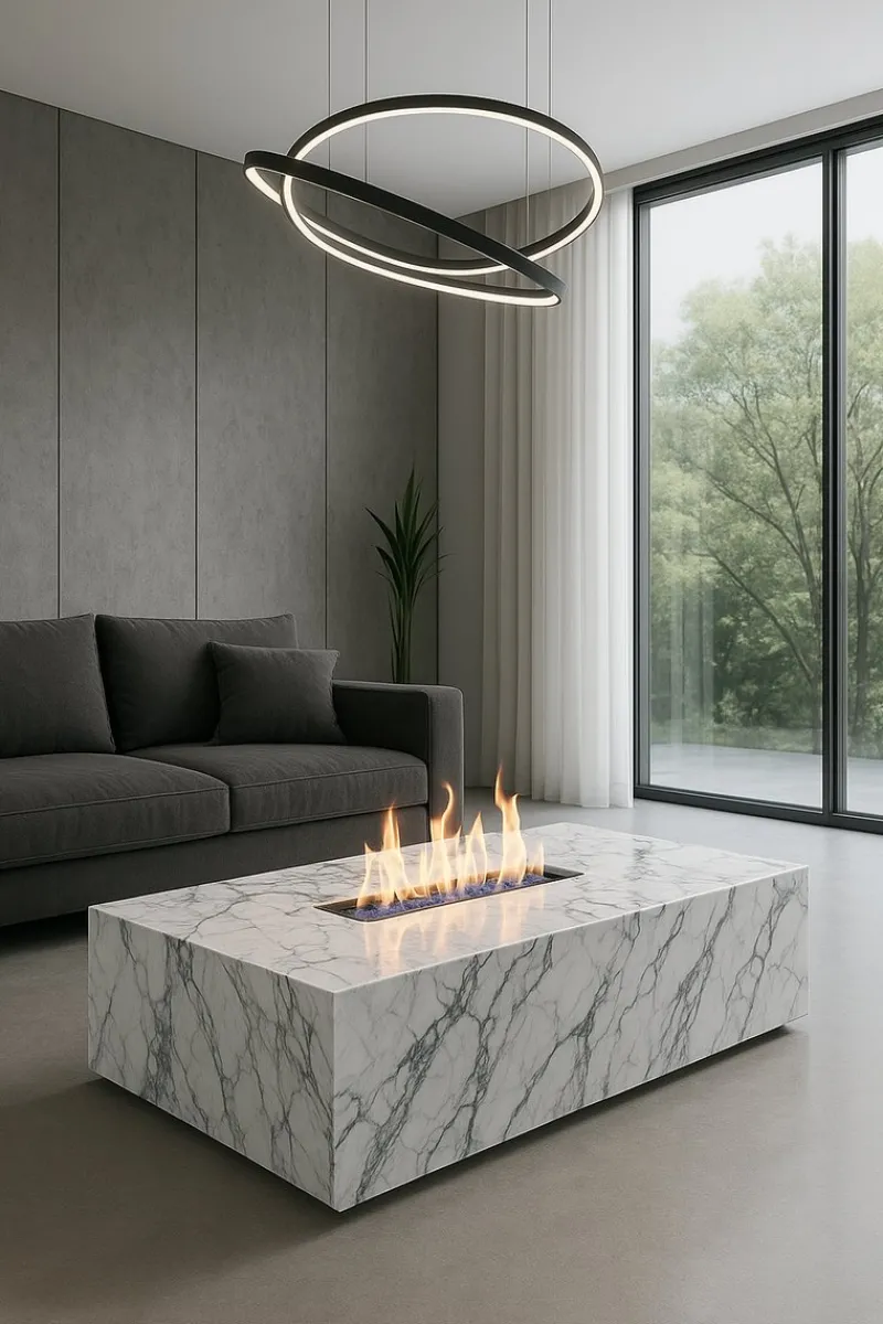 Pamono Marble Coffee Table in Arabescato by Andrea Grasso> Tables|Coffee & Side Tables