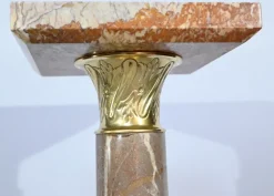 Hot Pamono Marble Column with Pivoting Tray, Late 19th Century