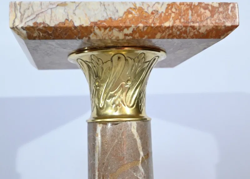 Hot Pamono Marble Column with Pivoting Tray, Late 19th Century