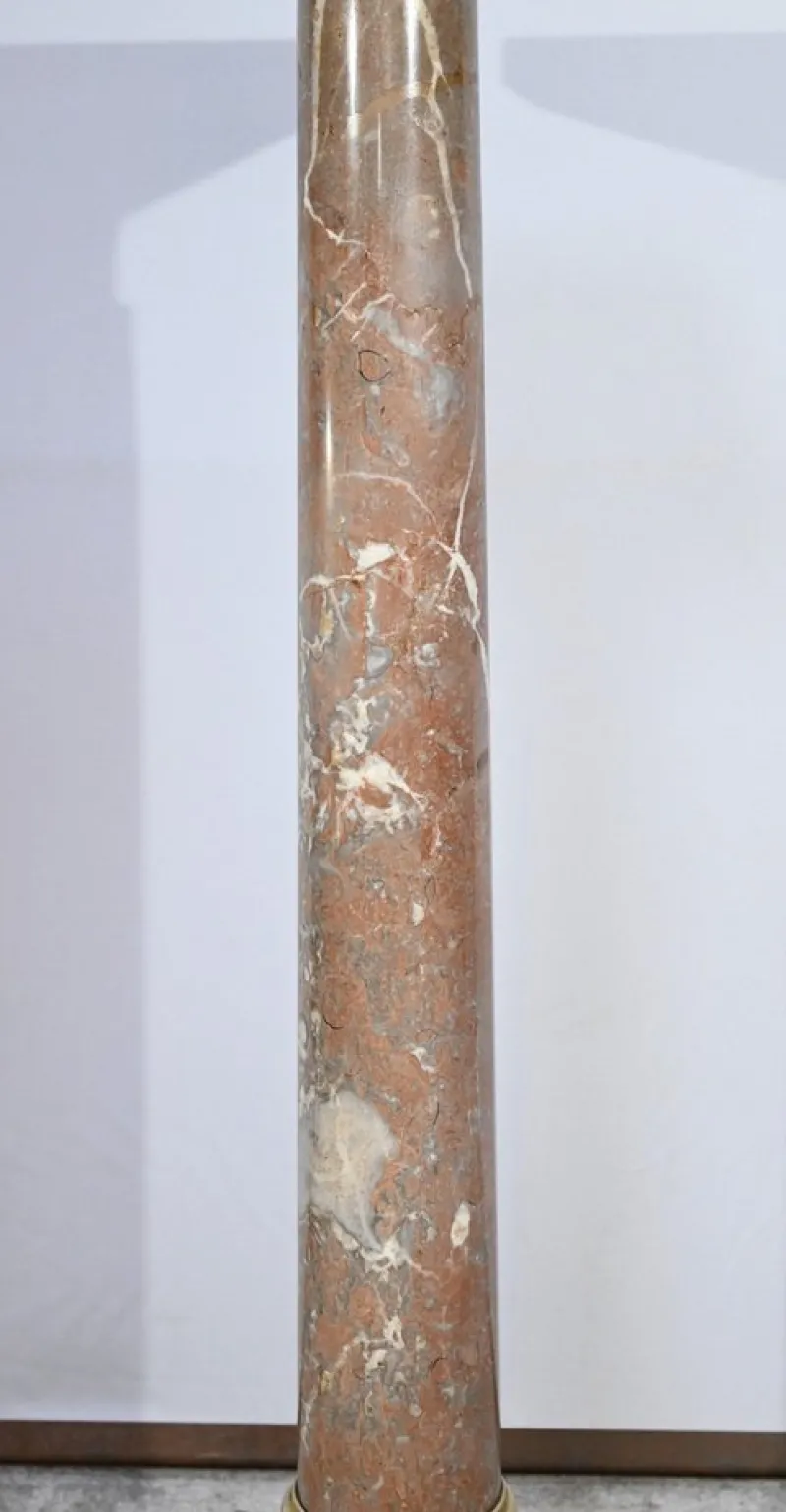 Hot Pamono Marble Column with Pivoting Tray, Late 19th Century