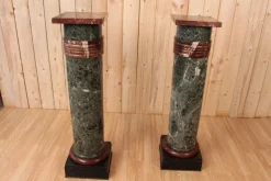 Pamono Marble Columns, Set of 2> Pedestals And Columns