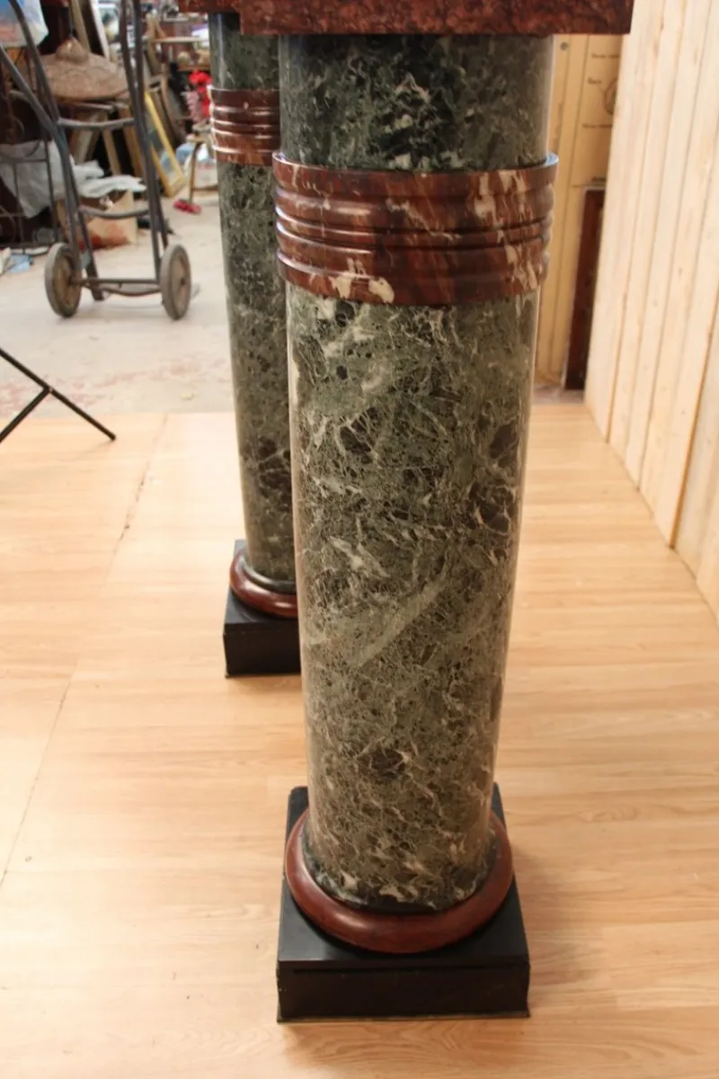 Pamono Marble Columns, Set of 2> Pedestals And Columns
