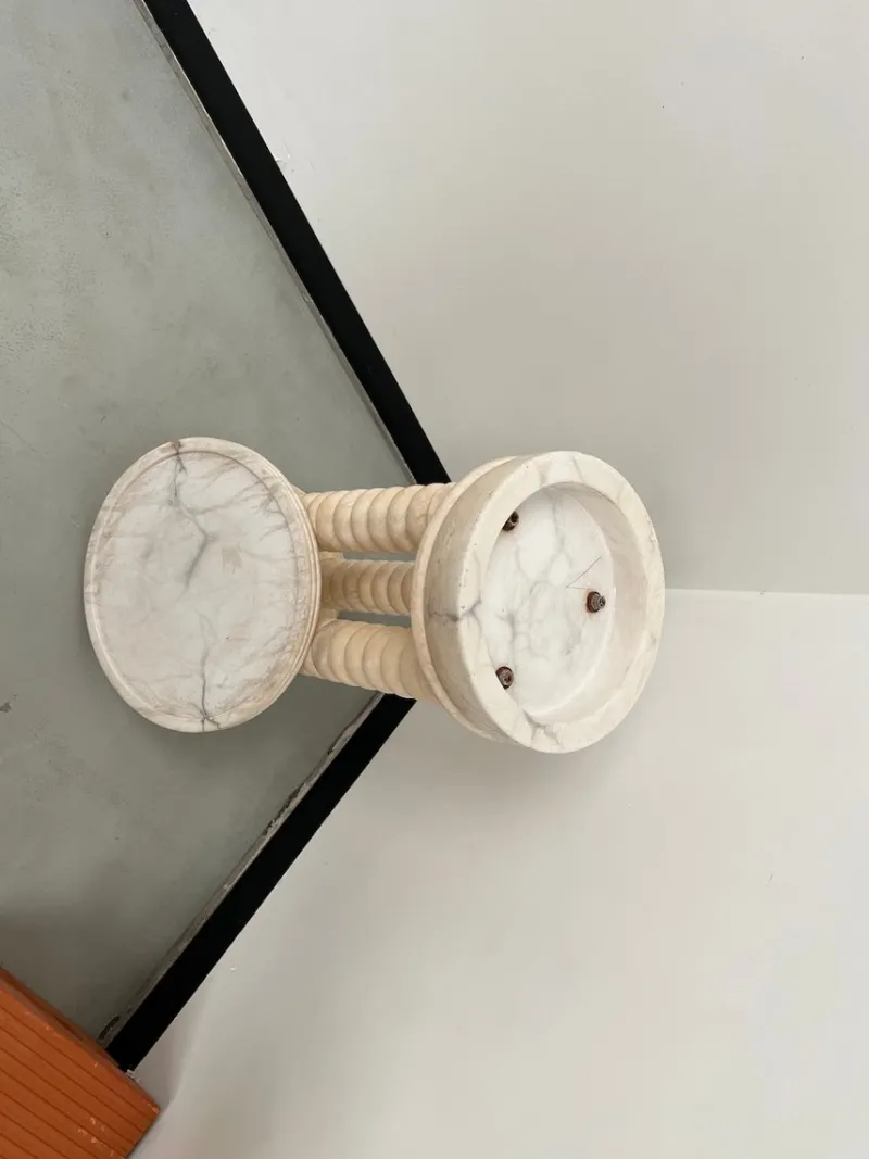 Pamono Marble Stand with 3 Columns, 1970> Pedestals And Columns