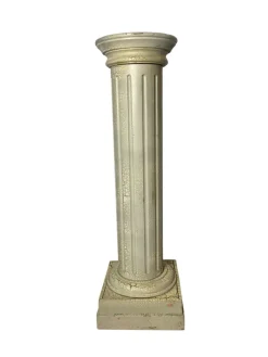 Best Pamono Marble Style Wooded Colomn Plynth or Pedestal, 1980s