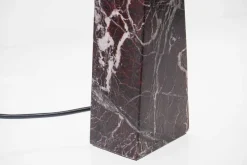 Pamono Marble Table Lamps in Rosso Levanto Marble by Silvio Piattelli, Set of 2><noscript><img width=