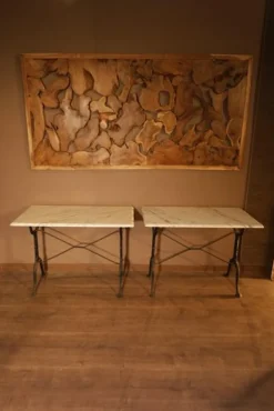 Pamono Marble Table with Cast Iron Legs> Garden Tables