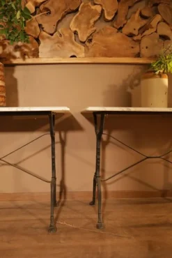 Pamono Marble Table with Cast Iron Legs><noscript><img width=