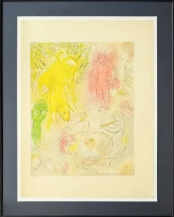 Pamono Marc Chagall, Daphnis et Chloé, Planche XXIII (Trial Proof), 1961, Lithograph> Abstraction