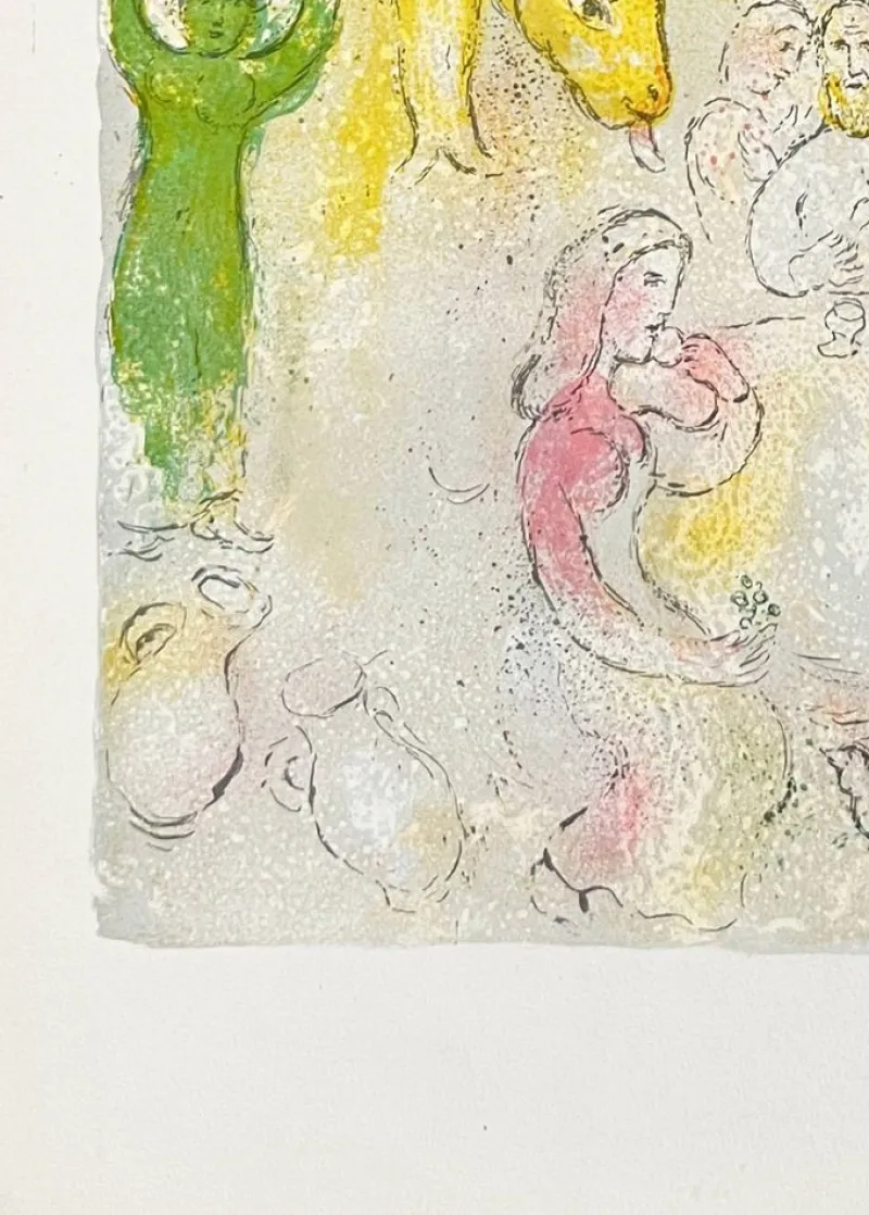 Pamono Marc Chagall, Daphnis et Chloé, Planche XXIII (Trial Proof), 1961, Lithograph> Abstraction