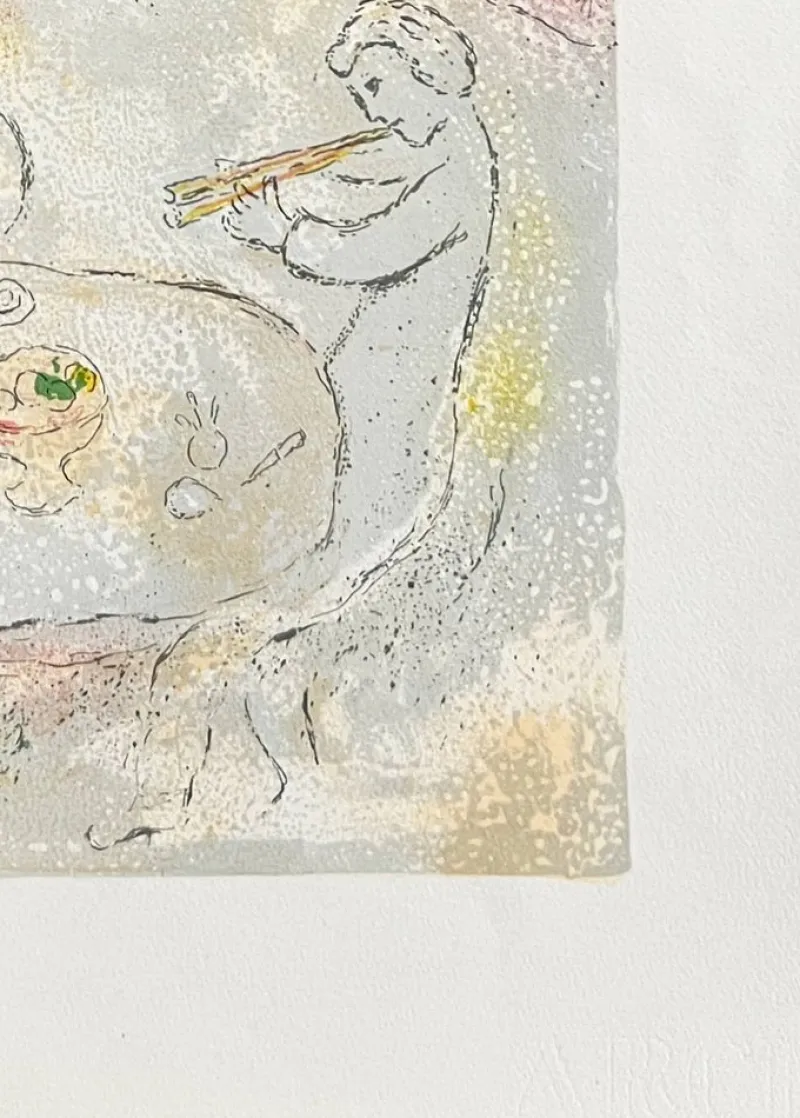 Pamono Marc Chagall, Daphnis et Chloé, Planche XXIII (Trial Proof), 1961, Lithograph> Abstraction