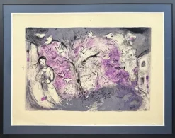 Pamono Marc Chagall, Daphnis et Chloé, Planche XXVI, 1961, Lithograph> Abstraction