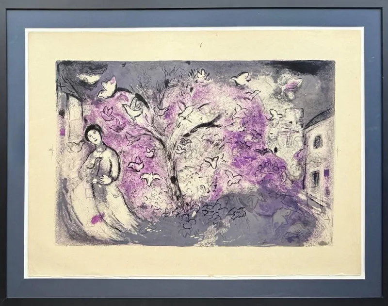Pamono Marc Chagall, Daphnis et Chloé, Planche XXVI, 1961, Lithograph> Abstraction