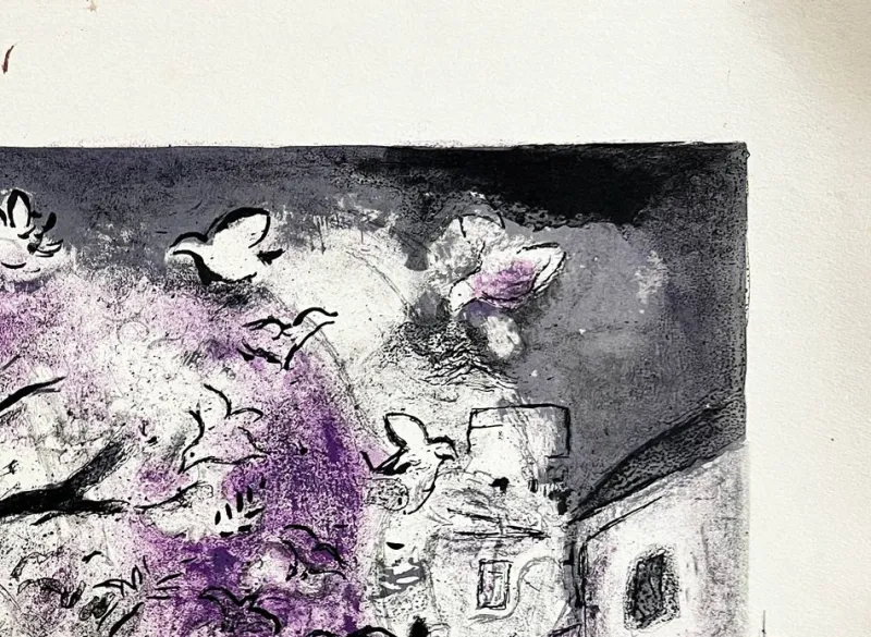 Pamono Marc Chagall, Daphnis et Chloé, Planche XXVI, 1961, Lithograph> Abstraction