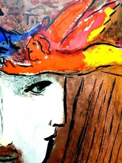 Pamono Marc Chagall, Double Portrait, 1956, Original Lithograph><noscript><img width=