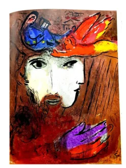 Pamono Marc Chagall, Double Portrait, 1956, Original Lithograph><noscript><img width=