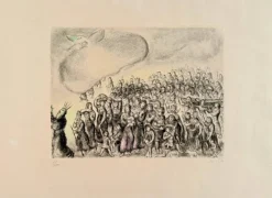 Pamono Marc Chagall, Exodus from Egypt, 1956, Etching and Watercolour> Prints & Multiples