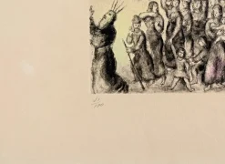 Pamono Marc Chagall, Exodus from Egypt, 1956, Etching and Watercolour><noscript><img width=