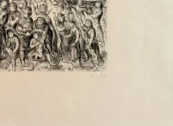 Pamono Marc Chagall, Exodus from Egypt, 1956, Etching and Watercolour><noscript><img width=