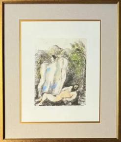 Sale Pamono Marc Chagall, La Création de l'Homme, 1952, Lithograph