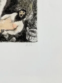 Sale Pamono Marc Chagall, La Création de l'Homme, 1952, Lithograph